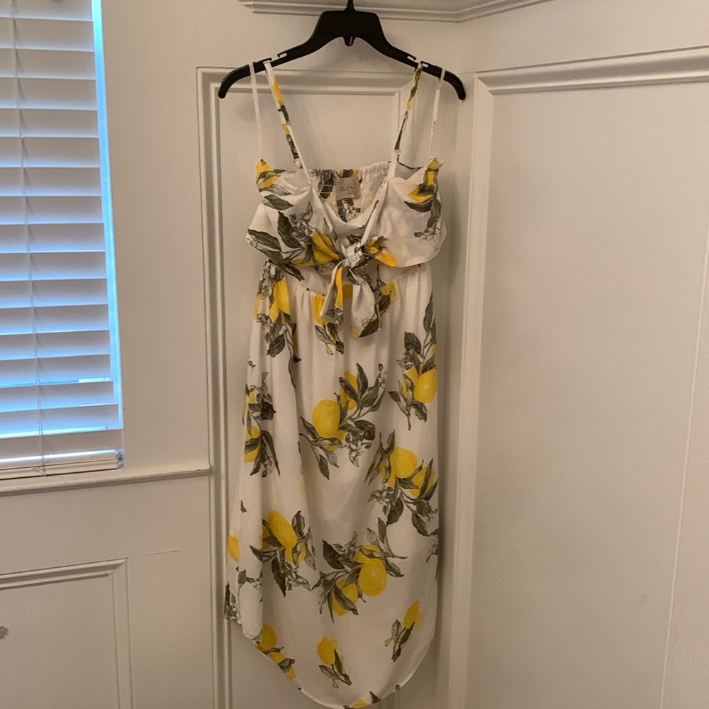 Moon River Lemon Print Sundress
